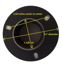 Load image into Gallery viewer, UNIVERSAL FIT ADAPTABLE TO EXHAUST PORTS with a 3-bolt pattern and 3-1/2&quot; diameter flange